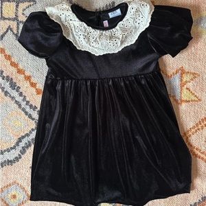 Zara Black Eyelet Collar Dress